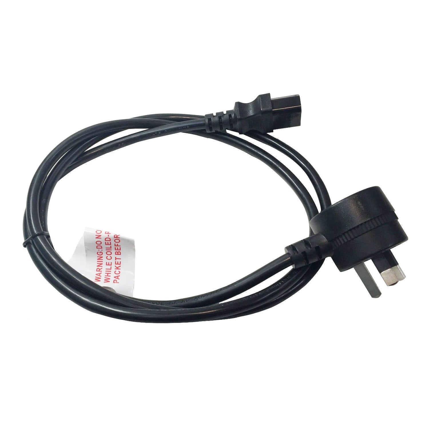 0.5m Piggyback Power IEC Cable 3 Pin Plug 240V 10Amp SAA Approved