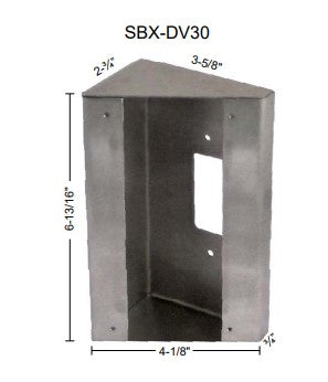 SBXDV30 S/STEEL SURFACE MOUNT BOX 30 DEG SUITS DV SERIES CAMERA AIPHONE SBXDV30