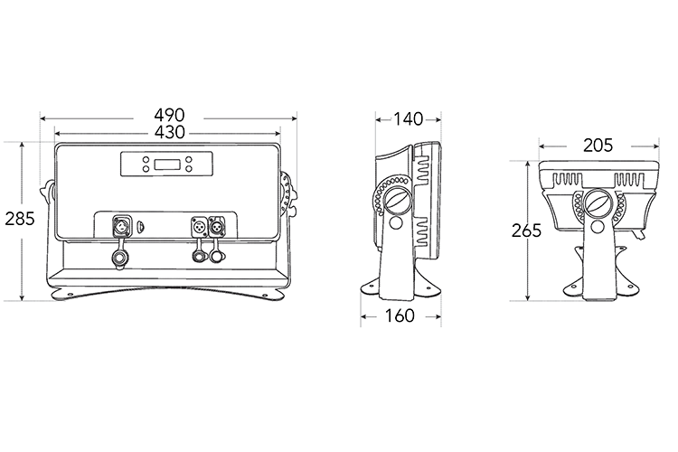 Event Lighting STROBEXORGBW - 1320 X 0.5W RGBW 3 Segment Section Control Outdoor Strobe