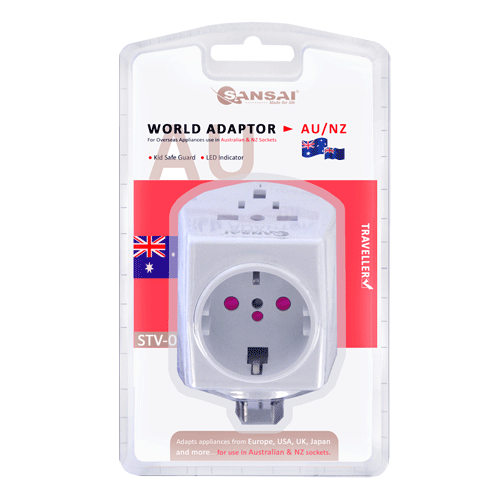AU Worldwide Plug Universal Travel Adapter EU/USA/UK/JP to AU/NZ