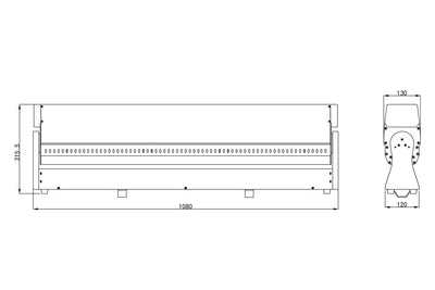 Event Lighting SURF12X60 - Tilt bar with zoom 12 x 60W RGBW LEDs