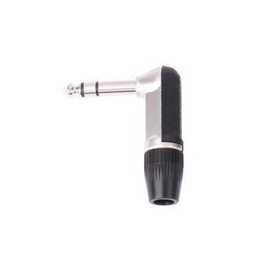 1/4" Guitar jack 6.35mm TS TRS 90° L-shaped Right Angle Plug Stereo or Mono Heavy Duty