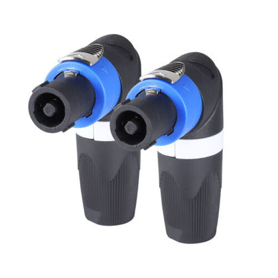 Speakon Jack Speaker Lead Cable 2 Or 4 Pole Connector or Right Angle Orange or Blue