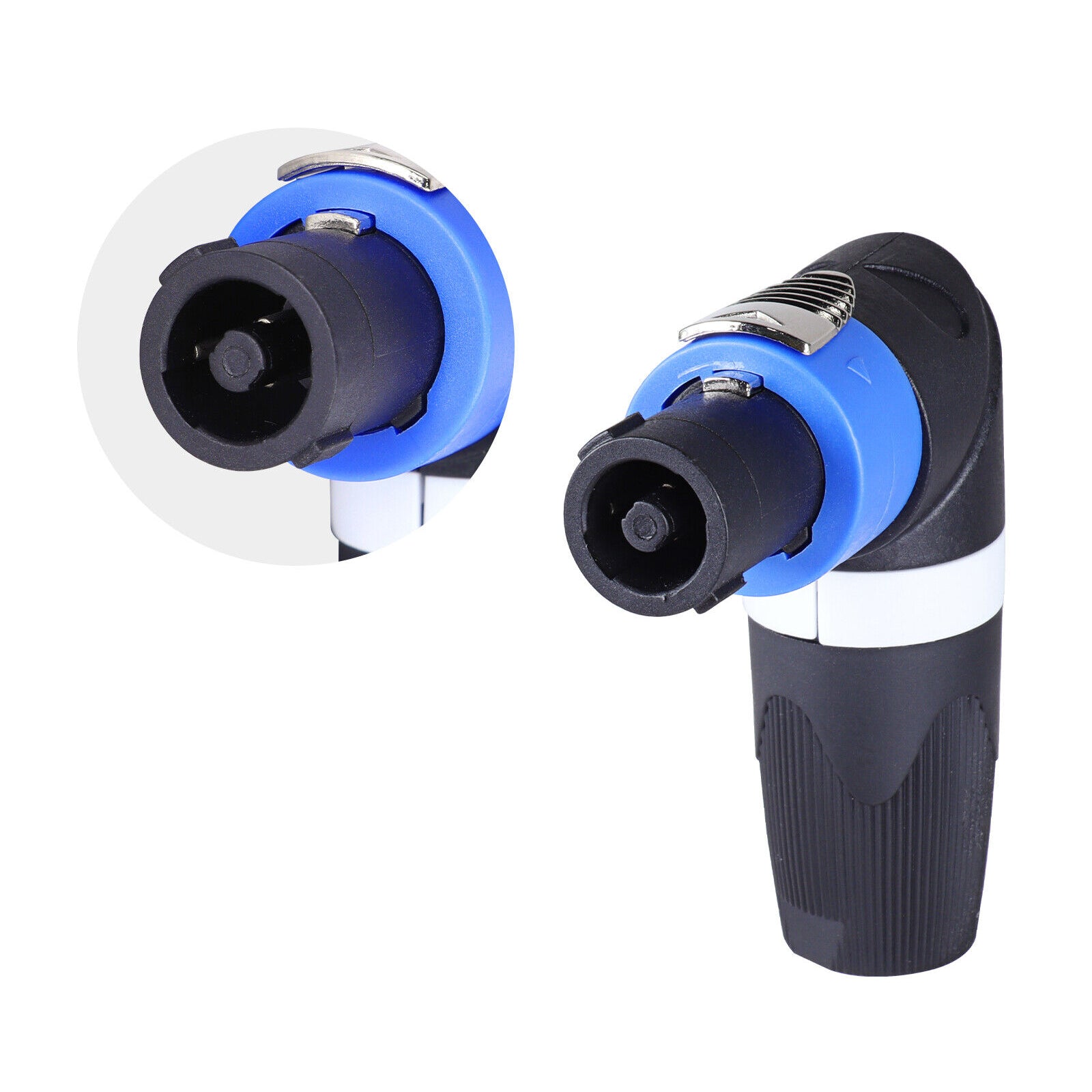 Speakon Jack Speaker Lead Cable 2 Or 4 Pole Connector or Right Angle Orange or Blue