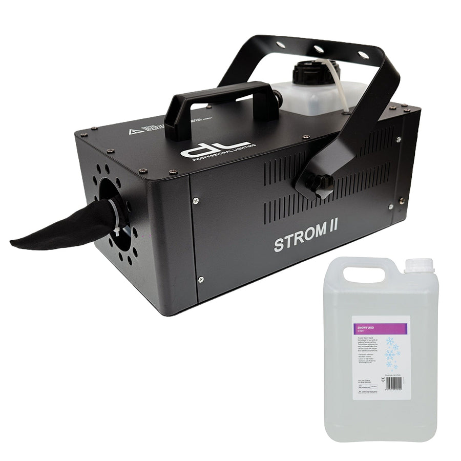 Snow Machine Strom II Set Artificial Snow Effect Machine Integrated LED Wash Light Wired Control + 5L Snow Liquid