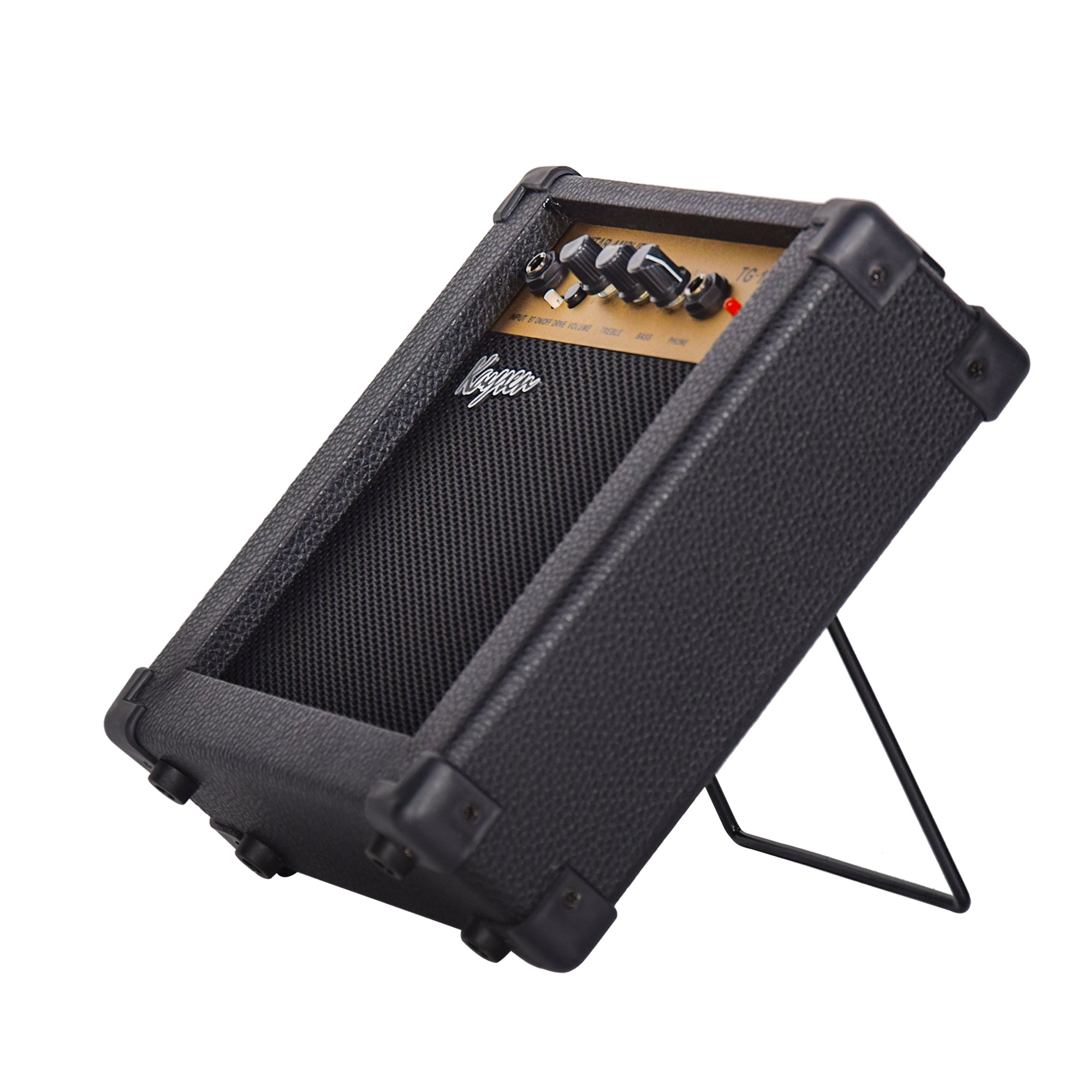 15w Bluetooth Electric Guitar Amplifier 15 watt Amp TG-15 BT Black With Fold Back Stand