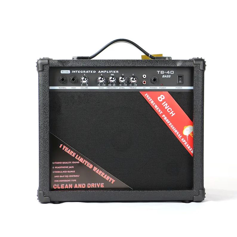 15w or 40w Electric Bass Guitar Amplifier TB-15 Black or TB-40 Black