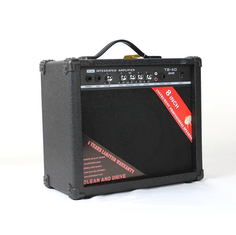 15w or 40w Electric Bass Guitar Amplifier TB-15 Black or TB-40 Black