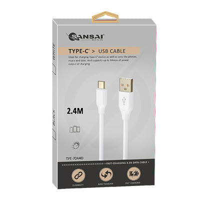 2.4M Type-C to USB-A Cable SANSAI TPE-7044E