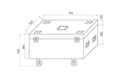 TSUNAMI2-IPC4AF - Road Case for TSUNAMI2-IP (fits 4 units)