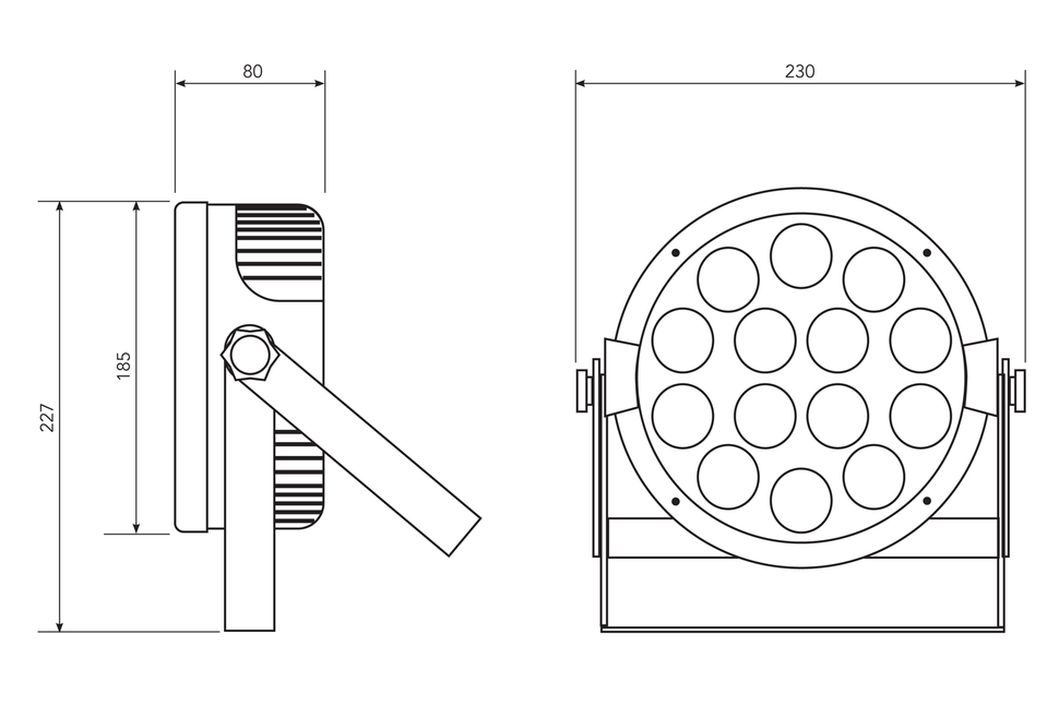 VIVIDPAR14X6Q - Indoor Party Par with 14 x 6W RGBW