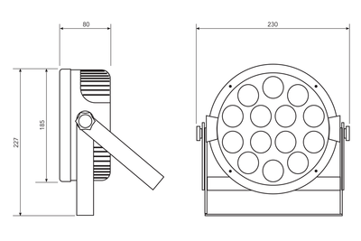 VIVIDPAR14X6Q - Indoor Party Par with 14 x 6W RGBW