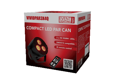 Event Lighting VIVIDPAR3X4Q - 3x 4W RGBW Mini Par