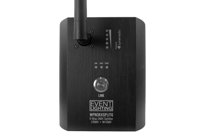 Event Lighting WPRORXSPLIT6 - Indoor Receiver with WDMX G3/4 & CRMX, 6 Way Splitter