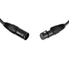 50cm 3-Pin XLR Male to Female Balanced Cable Microphone Mic Cord Black Australian Made