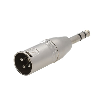 3 Pin XLR Male to 1/4 inch 6.35mm Mono (TS) or Stereo (TRS) Male Audio Adapter Plug