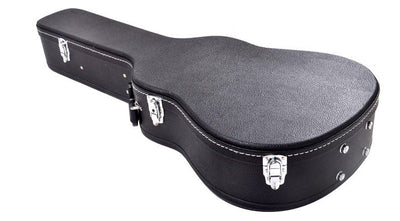 41" Acoustic Guitar Hard Case Black Dreadnought Shape Lockable with Key