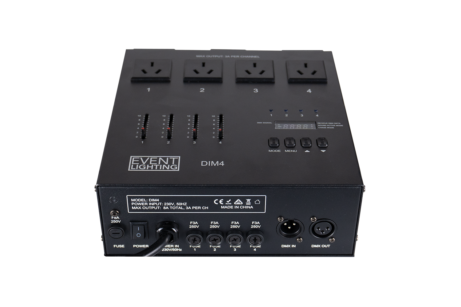 Event Lighting DIM4 - 4 channel DMX Dimmer/Switch