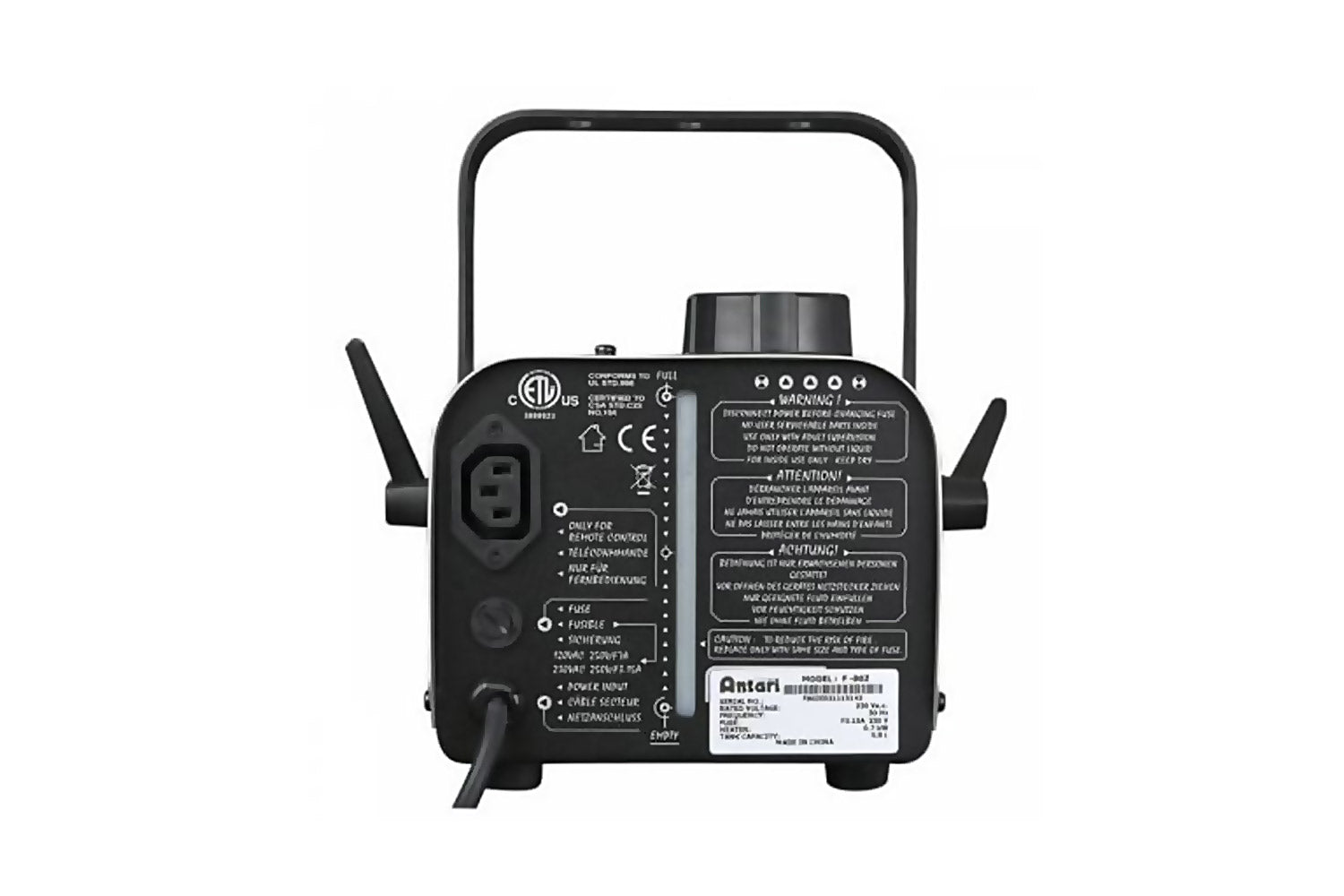 Event Lighting F80Z - 700W Mini Fog Machine with wired remote control