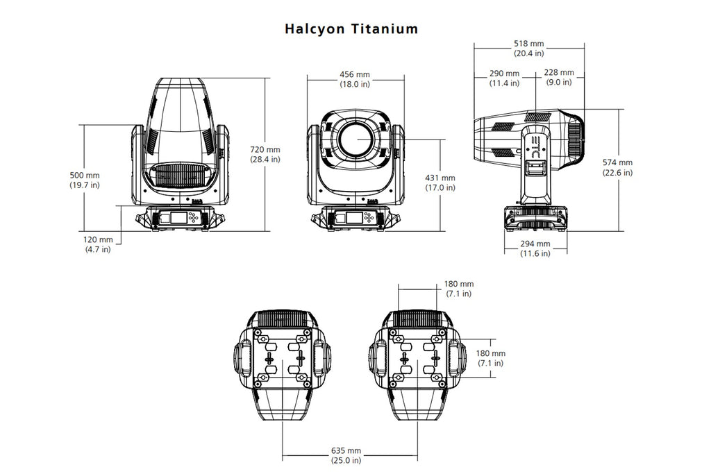 Event Lighting HAL-T-UB-MI - Halcyon Titanium, Ultra-Bright