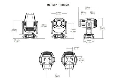 Event Lighting HAL-T-UB-MI - Halcyon Titanium, Ultra-Bright