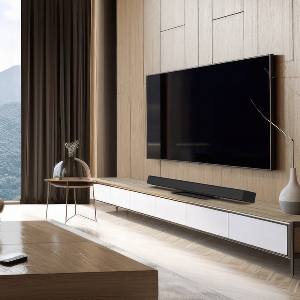 Kanto S10 Low-Profile Angled Sound Bar and Center Channel Speaker Stand for Home Theater