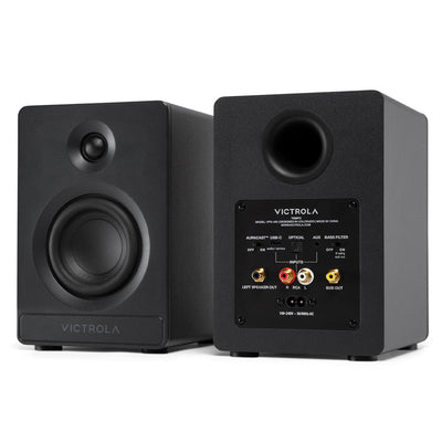 Victrola Tempo Bookshelf Speakers - Black