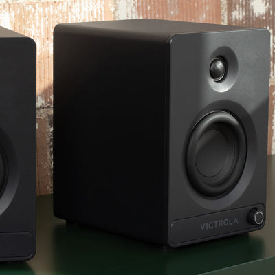 Victrola Tempo Bookshelf Speakers - Black