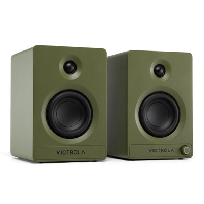 Victrola Tempo Bookshelf Speakers - Green