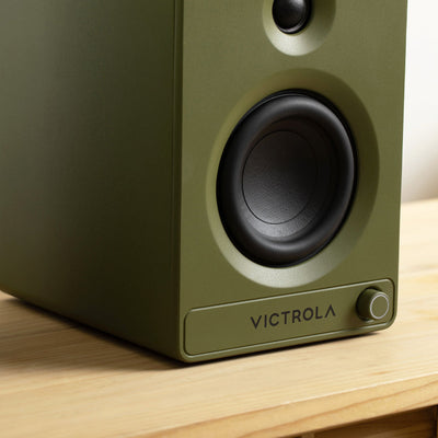 Victrola Tempo Bookshelf Speakers - Green