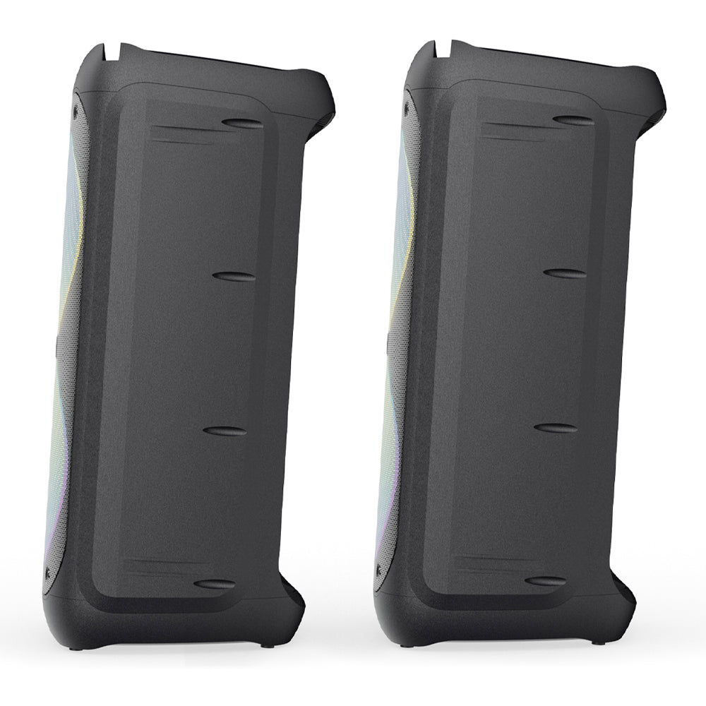 Majority PS200 -Bundled Party Speaker 80w Bluetooth Karaoke-DJ-Party-PA System - Black