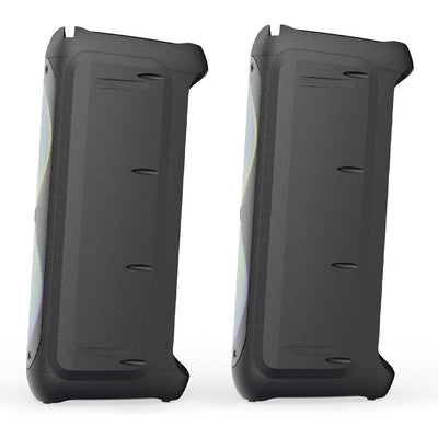 Majority PS200 -Bundled Party Speaker 80w Bluetooth Karaoke-DJ-Party-PA System - Black