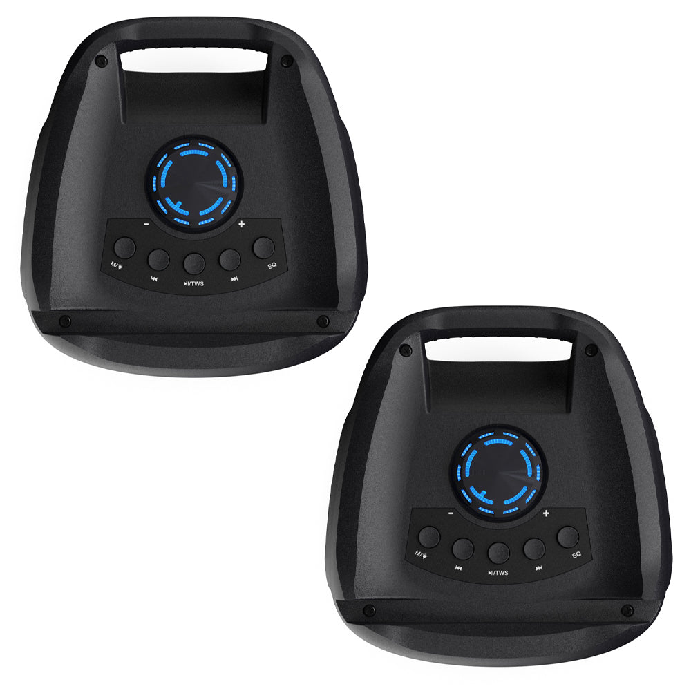 Majority PS200 -Bundled Party Speaker 80w Bluetooth Karaoke-DJ-Party-PA System - Black