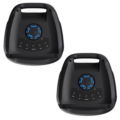 Majority PS200 -Bundled Party Speaker 80w Bluetooth Karaoke-DJ-Party-PA System - Black