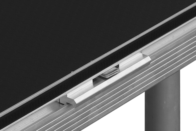 ST2010 - 2000mm x 1000mm Stage Top with rail lock system & recessed stage skirt velcro