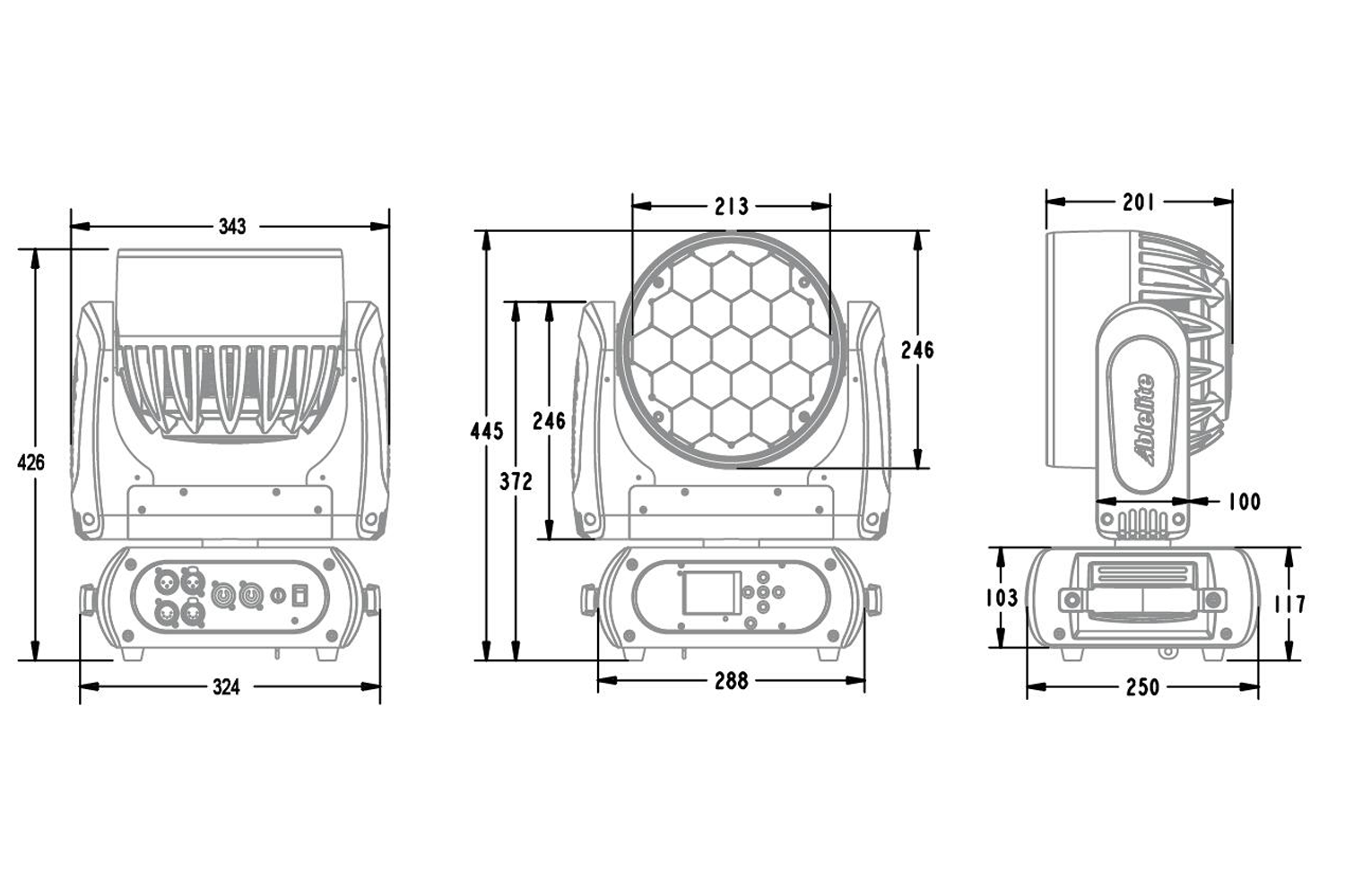 Event Lighting M19W20RGBW - 19x 20W Zoom Wash Moving Head