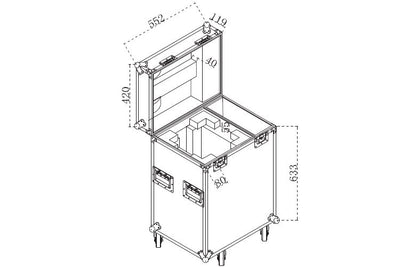 Event Lighting MCASE1LS - Road Case for Moving Heads