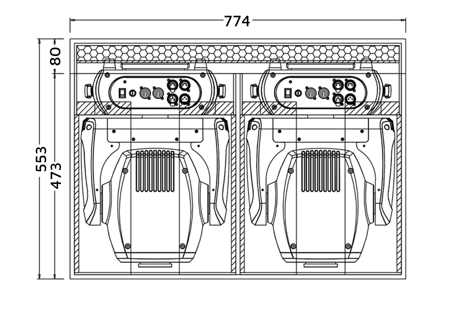 Event Lighting MCASE2LS - Road Case for Moving Head