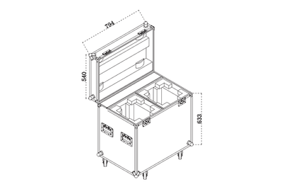 Event Lighting MCASE2VLS - Road Case for Hybrid Moving Head