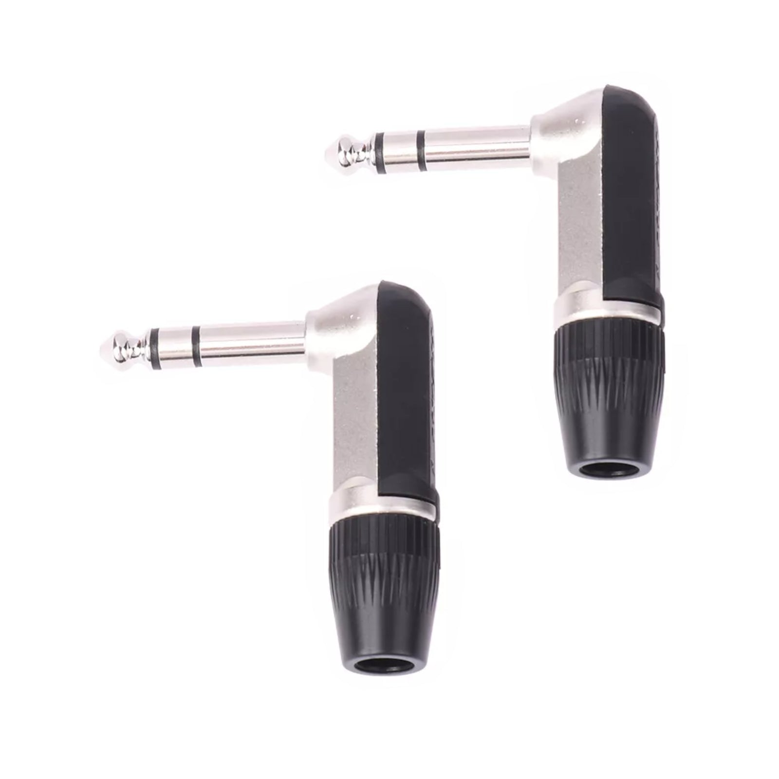 1/4" Guitar jack 6.35mm TS TRS 90° L-shaped Right Angle Plug Stereo or Mono Heavy Duty