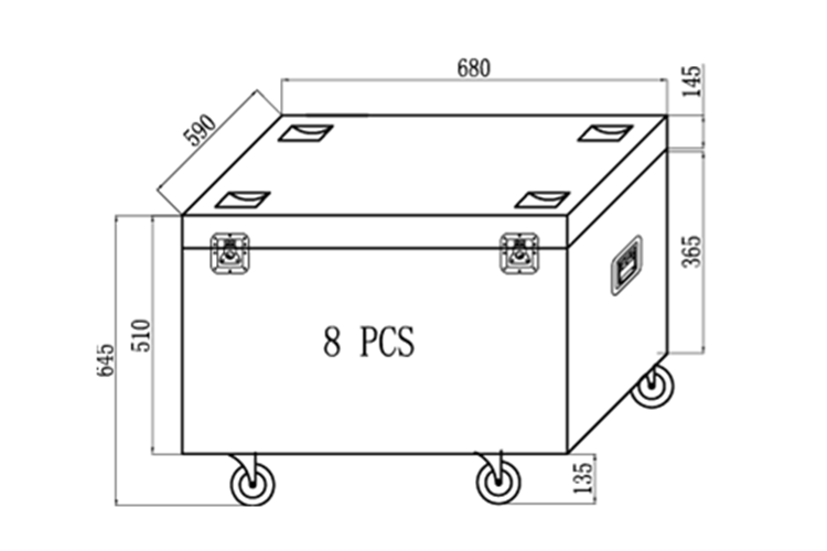 Event Lighting PAR12BDCASEWC - Road Case for Par 12 with Barn Doors