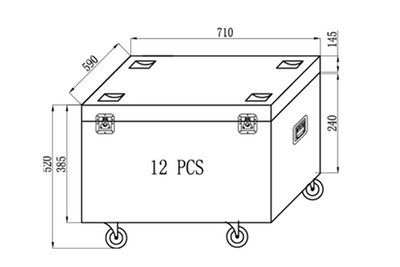 Event Lighting PAR5CASEWC - Road Case for Par 5