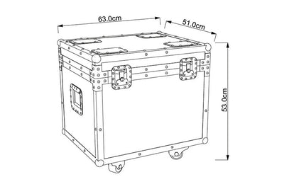Event Lighting PAR6CASEWC - Charging Road Case for Battery Par 6