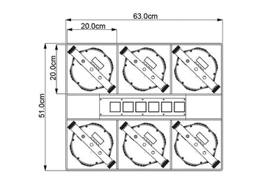 Event Lighting PAR6CASEWC - Charging Road Case for Battery Par 6