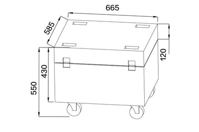 Event Lighting PAR9CASEWC - Road Case for PAR9X15O
