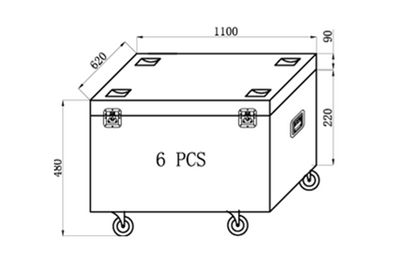 Event Lighting PIXBAR12CASE6WC - Road Case for Pixbar