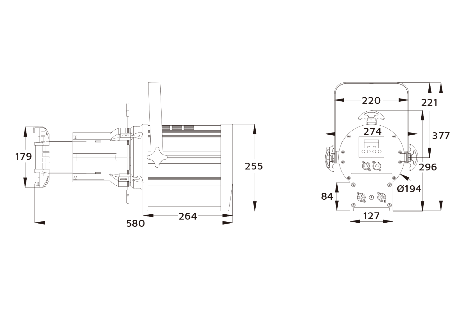 Event Lighting PS200LEV - 200W Variable Colour Temperature Profile Spot Light Engine