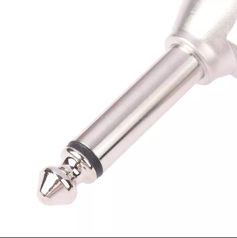 1/4" Guitar jack 6.35mm TS TRS 90° L-shaped Right Angle Plug Stereo or Mono Heavy Duty
