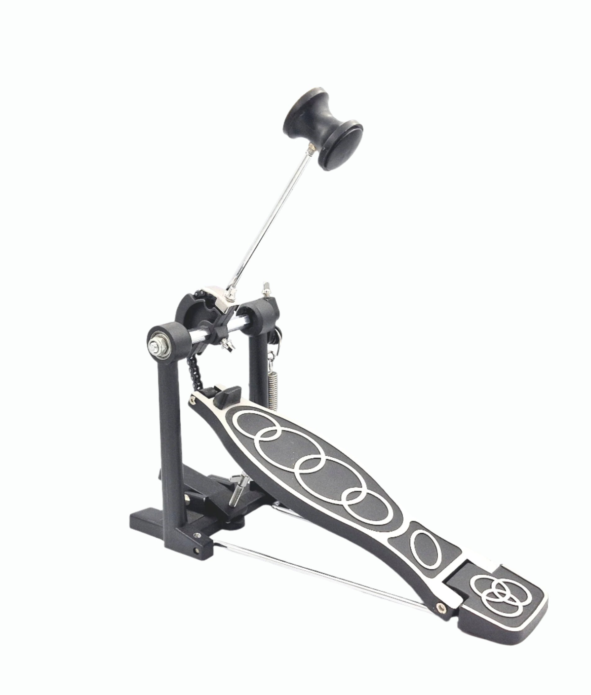 Single Bass Drum Kick Pedal  Chain Drive Dual Beater