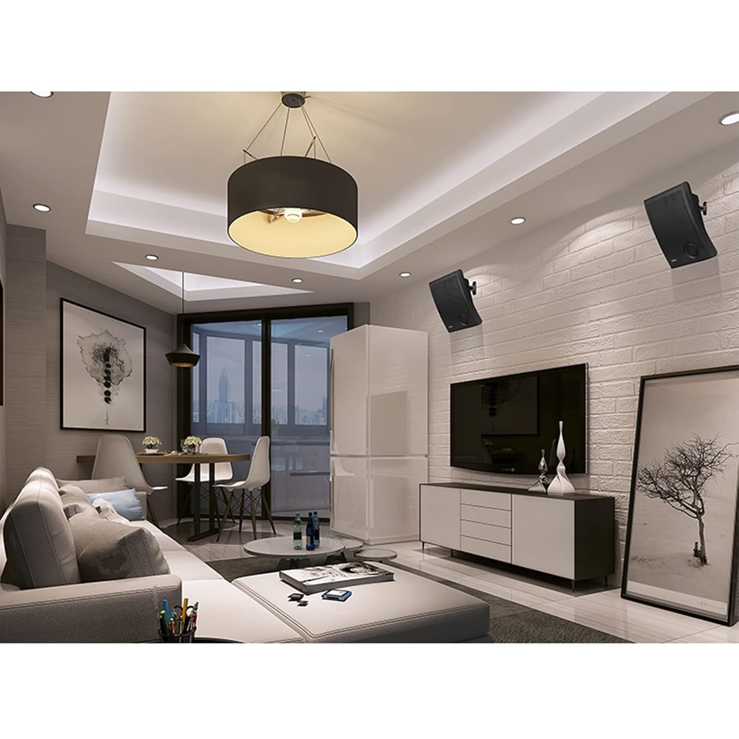 Pair Speaker Wall Mount Brackets 15Kg With Hardware Universal Heavy Duty Alloy Cast Tilt or Pivot